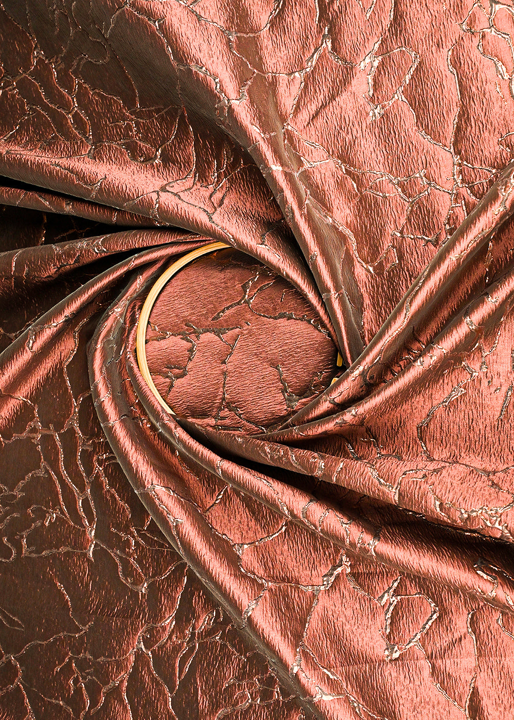 Brown Imported Jacquard Fabric With All Over Embosed Work 24136