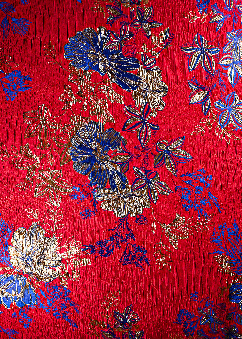 Mehroon Imported Jacquard Fabric With All Over Embosed Work 24137