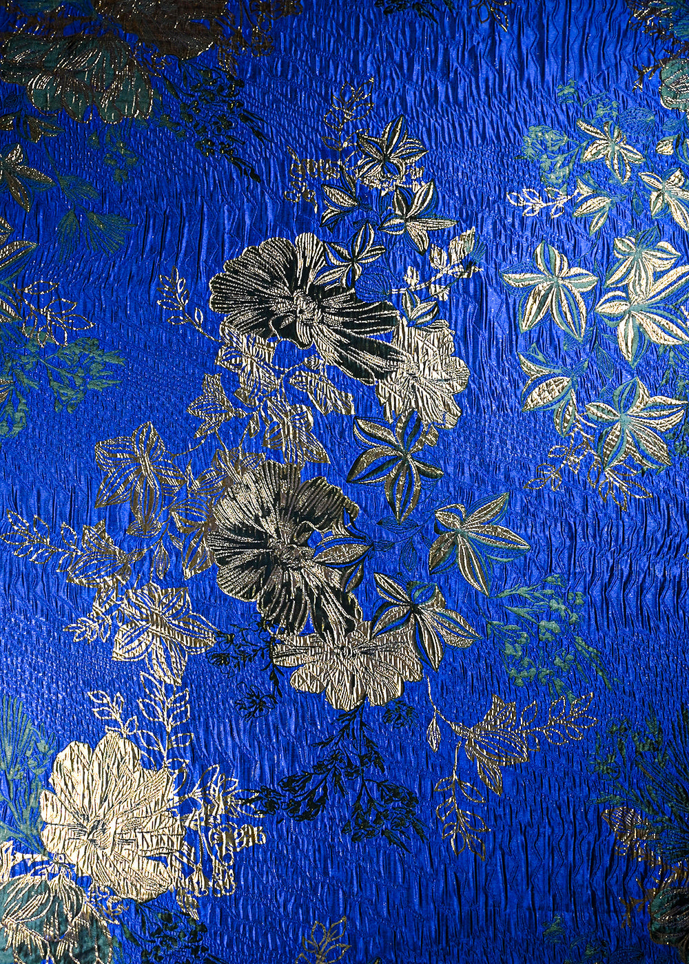 Red Imported Jacquard Fabric With All Over Foil Work 24138