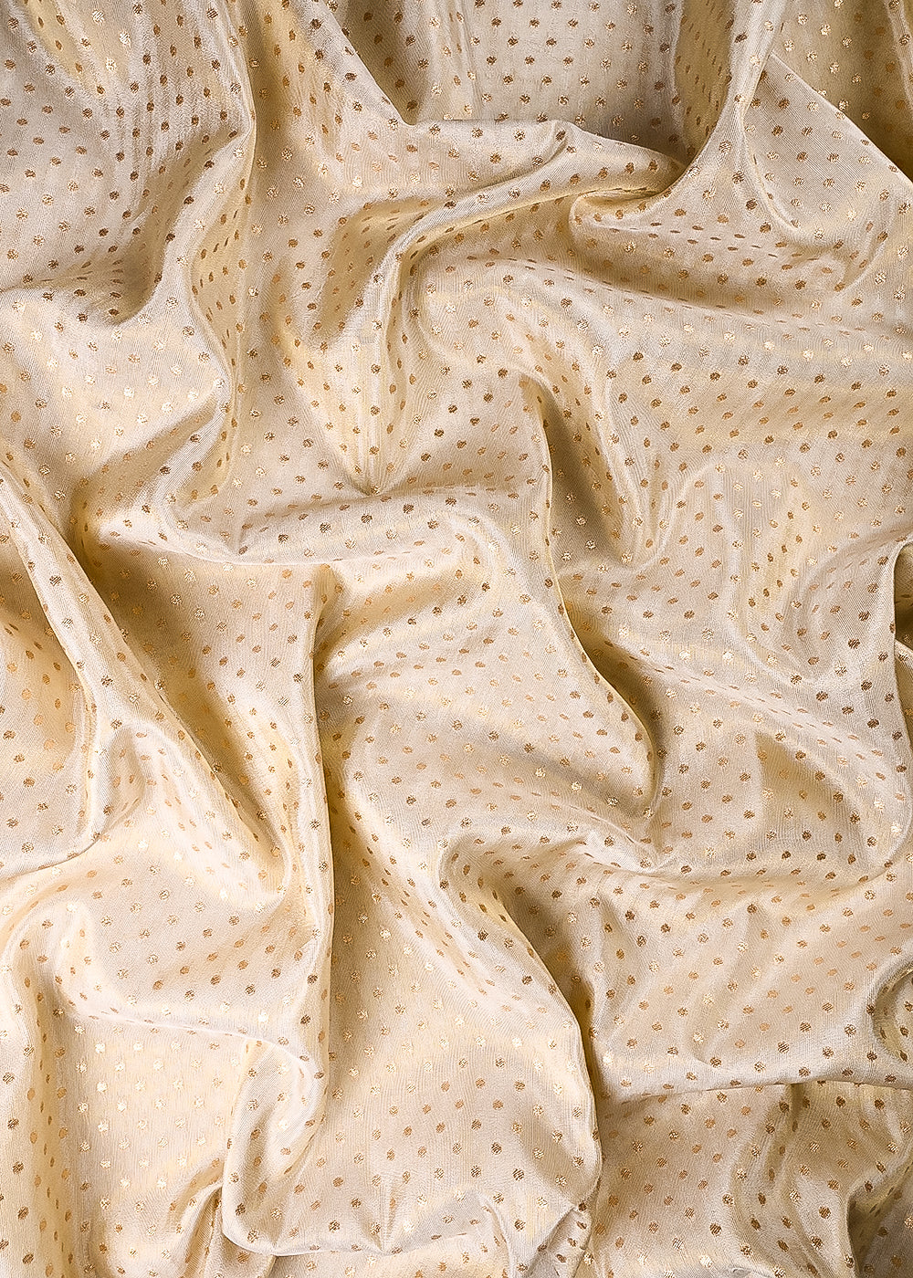 Golden Dyeable Tissue Fabric With All Over Zari Handloom 24420