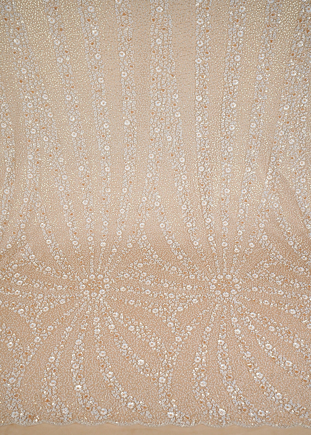 Gold Imported Net Fabric With All Over Sequins And Katdana Work 24692