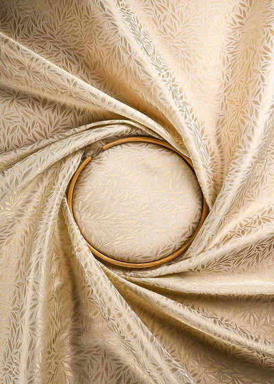 Golden Dyeable Tissue Fabric With All Over Zari Handloom 24698