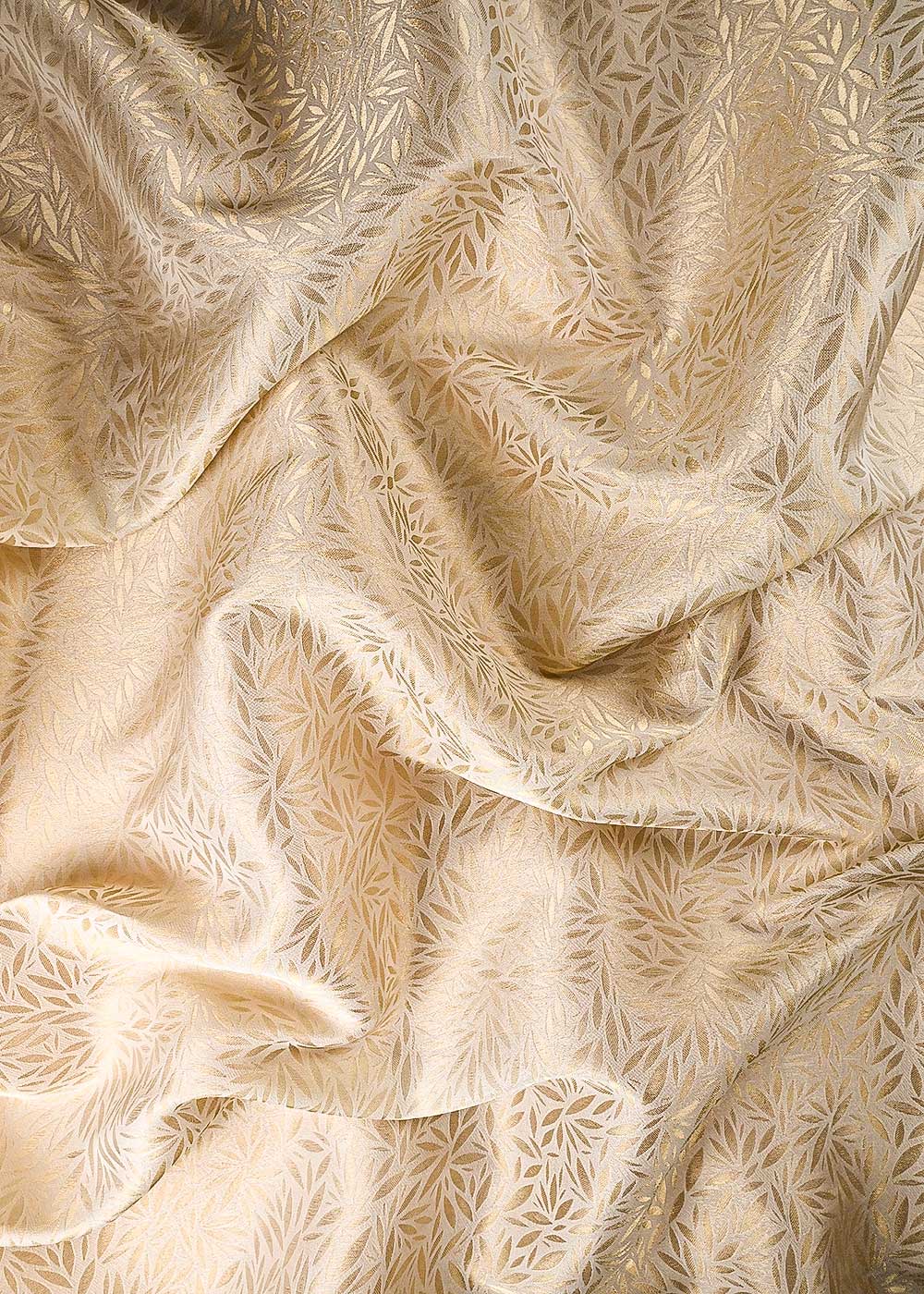 Golden Dyeable Tissue Fabric With All Over Zari Handloom 24698