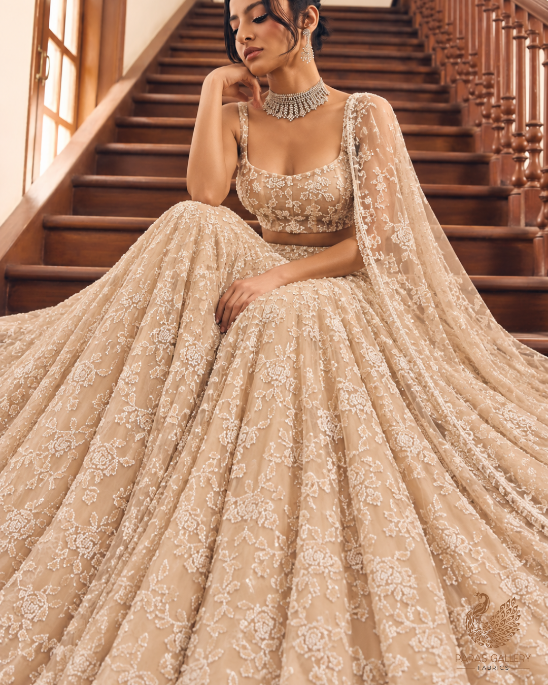 Chiku Imported Net Fabric With All Over Katdana Work 24794