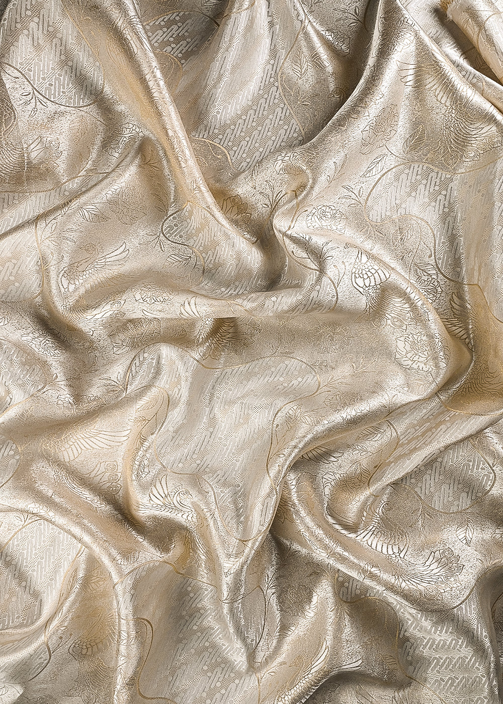 Golden Dyeable Tissue Fabric With All Over Zari Handloom 24882