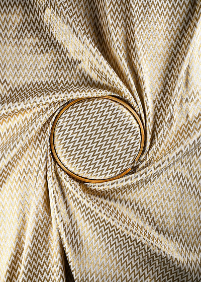 White Dyeable Silk Fabric With All Over Zari Handloom 25093