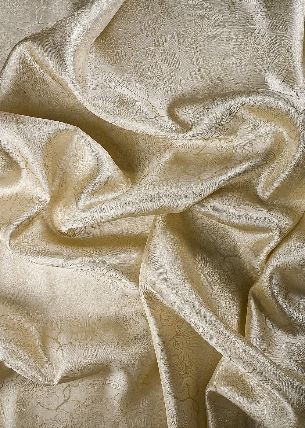 Golden Dyeable Tissue Fabric With All Over Zari Handloom 25159