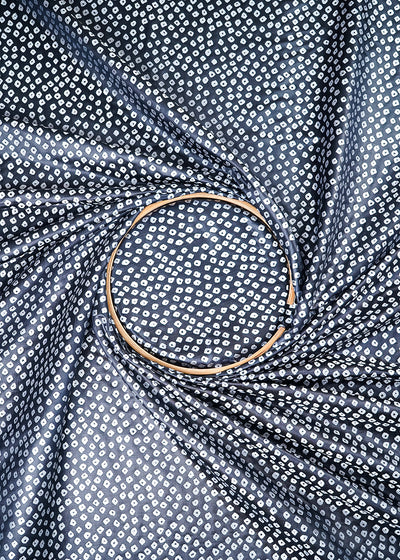 Black Banarasi Silk Fabric With All Over Bandhini Work 25384