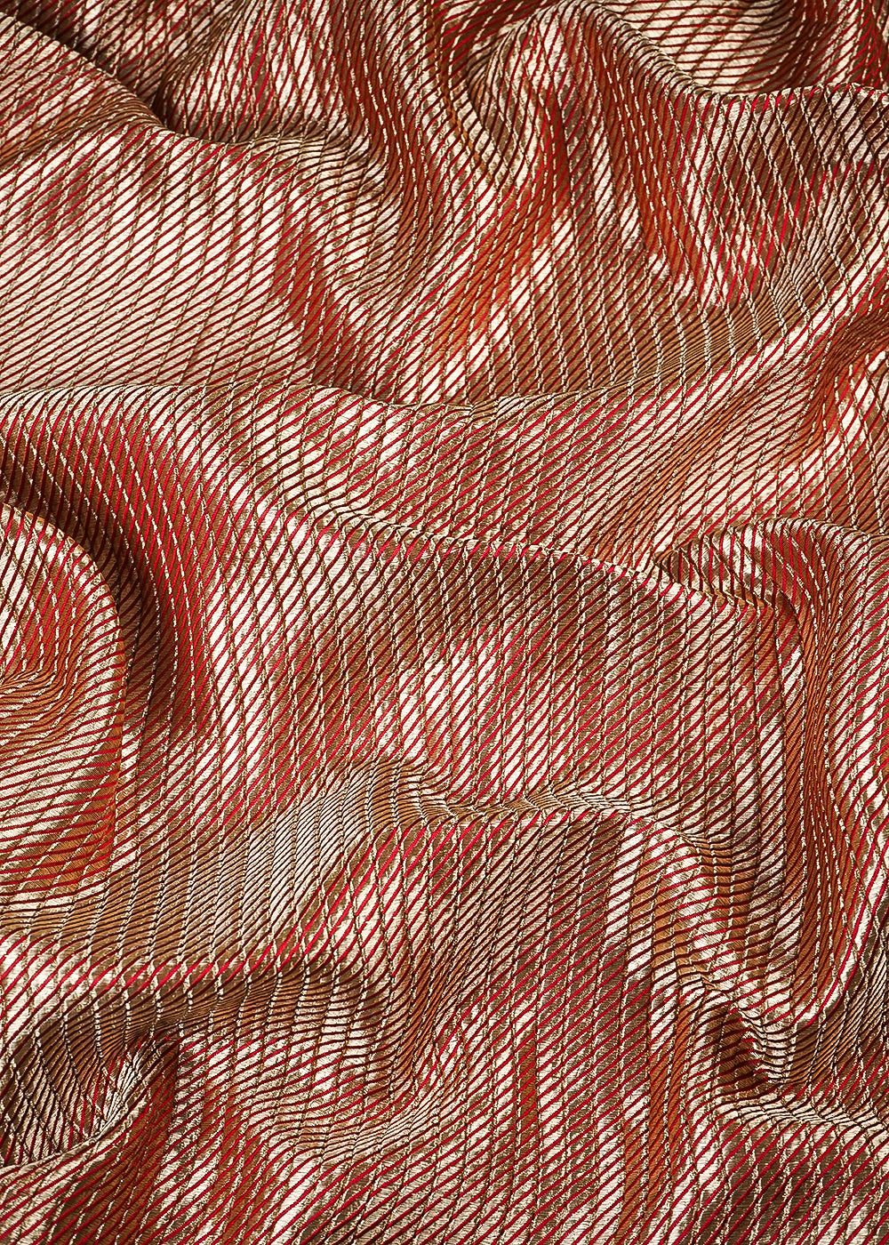 Maroon Banarasi Brocade Fabric With All Over Zari Handloom 25403