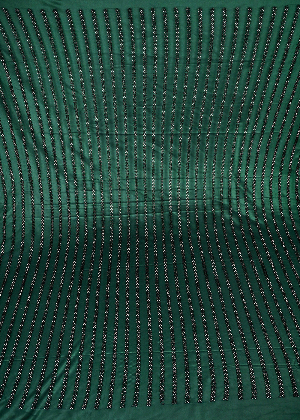 Bottle Green Imported Net Fabric With All Over Bead And Katdana Work 25546