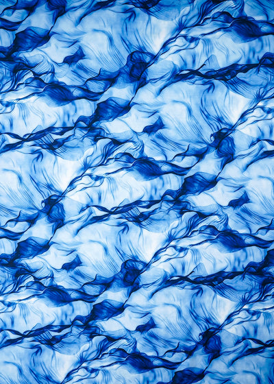Dark Blue Scuba Fabric With All Over Abstract Print 26433