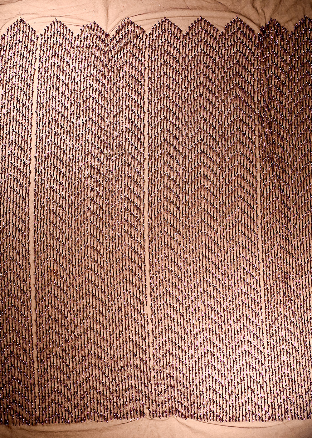 (Pre Cut 1.3 MTR) Sky Blue Net Fabric With All Over Sequins And Katdana Work 26522