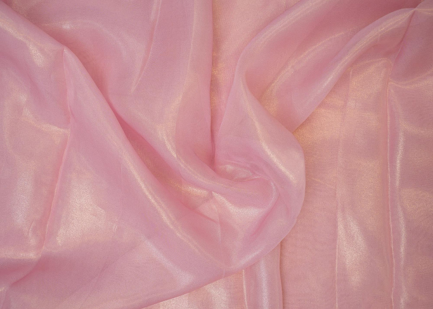Light pink coloured glass oraganza fabric