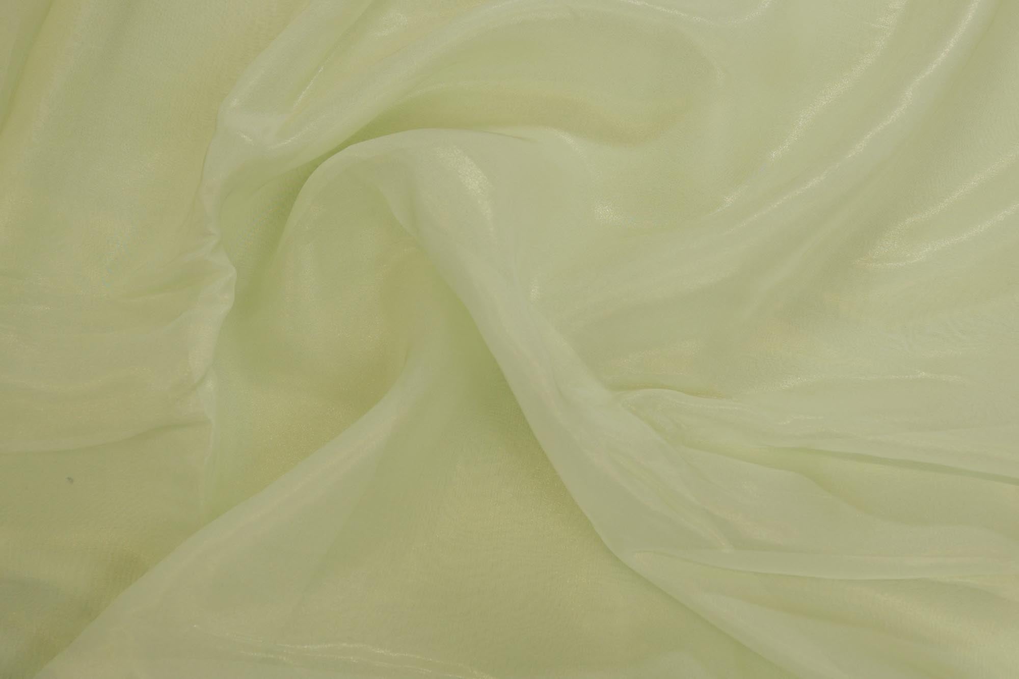 Light mint green coloured glass oraganza fabric