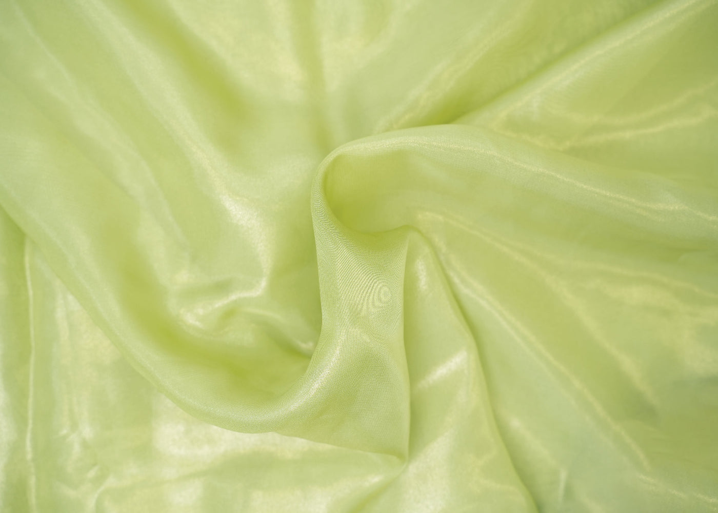 Sea green light coloured glass oraganza fabric