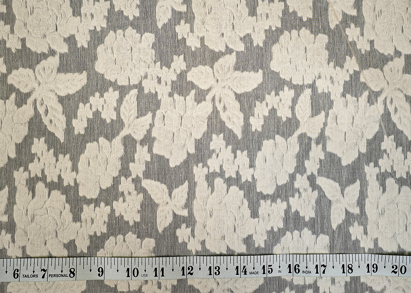 Floral Elegance Chanderi Fabric with All-Over Self Work