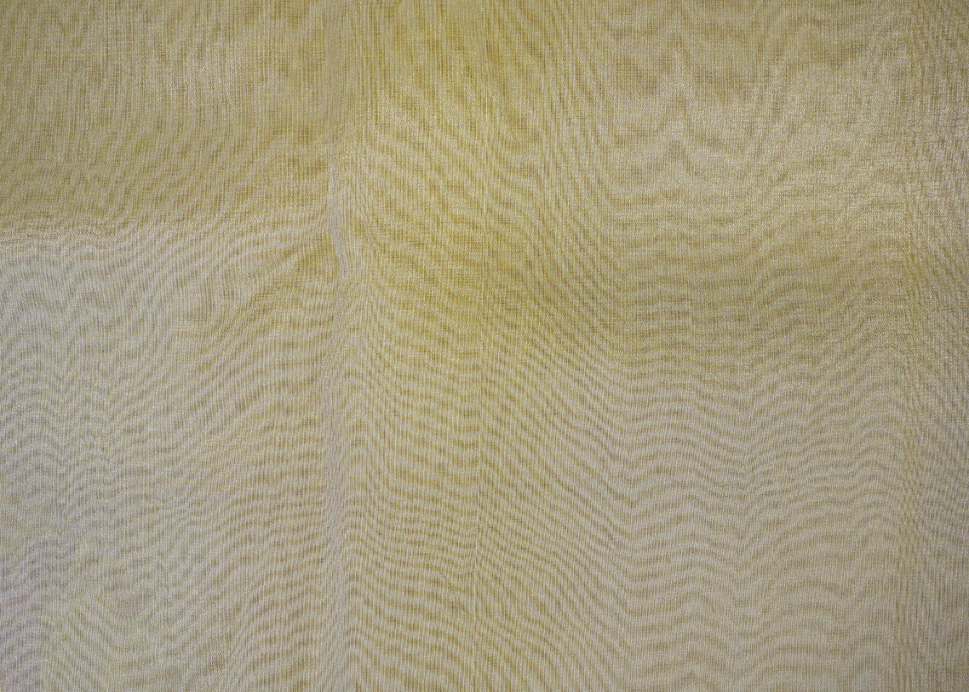 Lemon coloured tissue fabric with silver shimmer