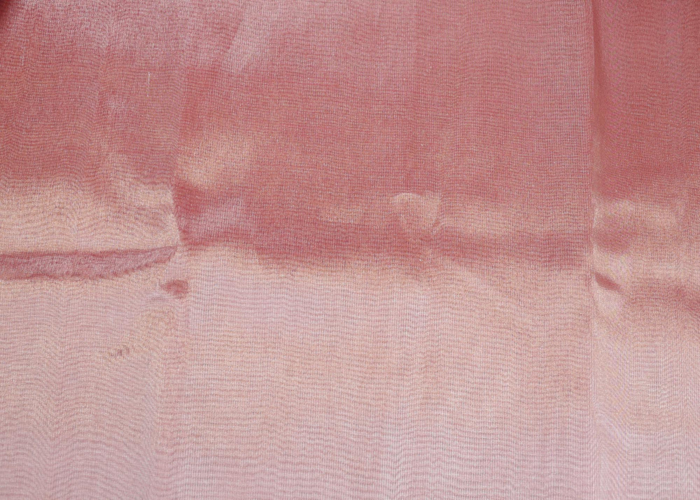 Gajjari coloured tissue fabric with silver shimmer