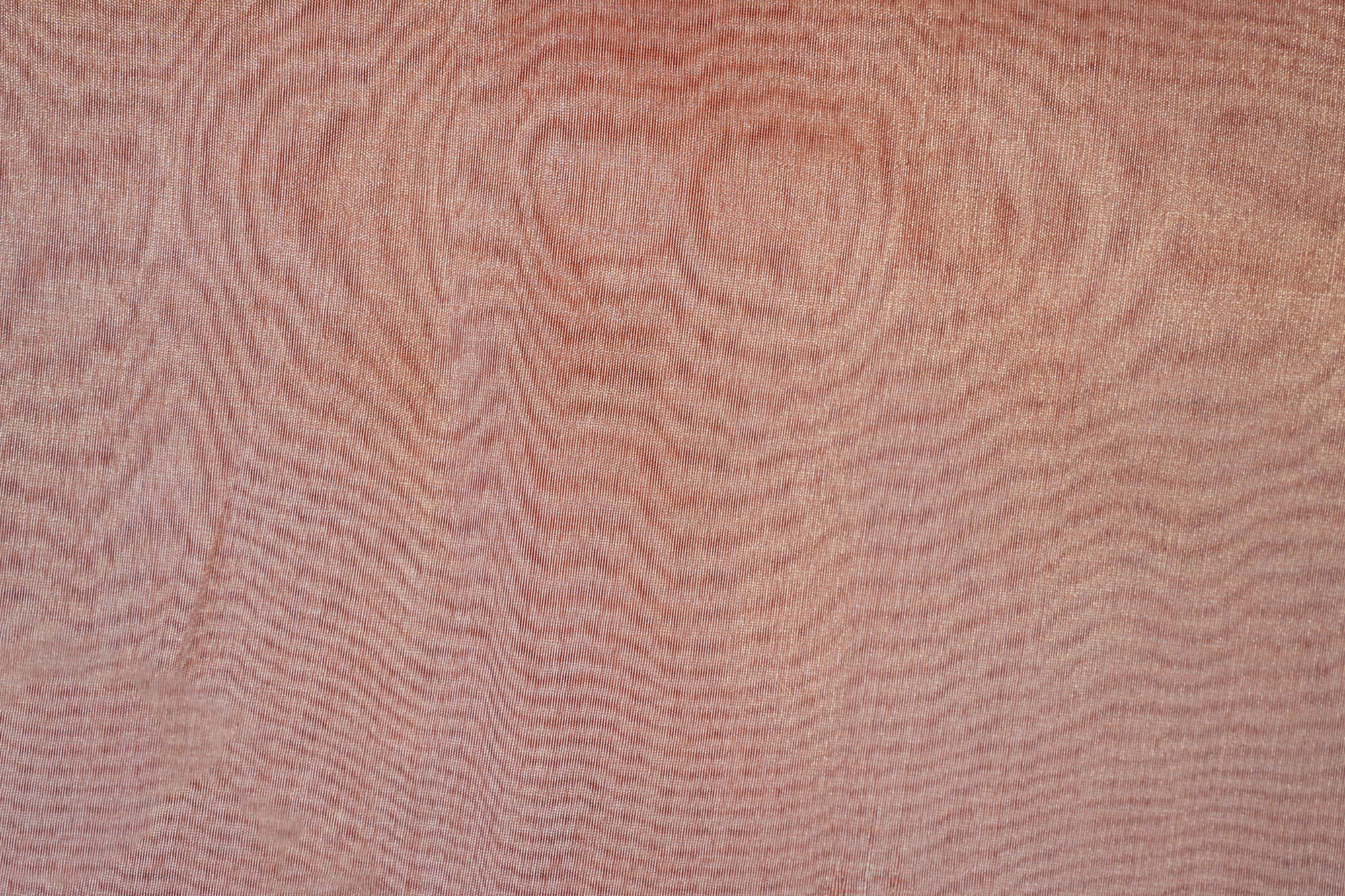 Peach coloured tissue fabric with silver shimmer