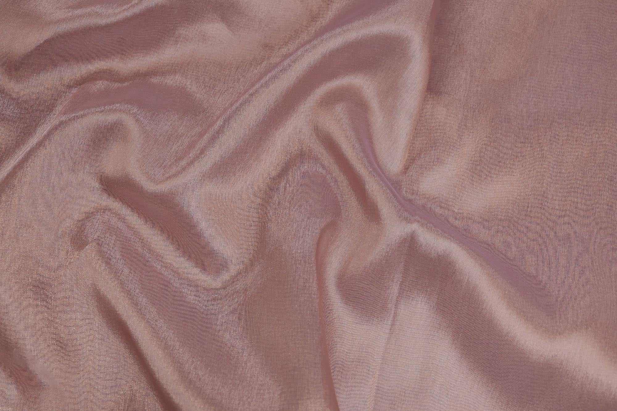 Light onion coloured tissue fabric with gold shimmer