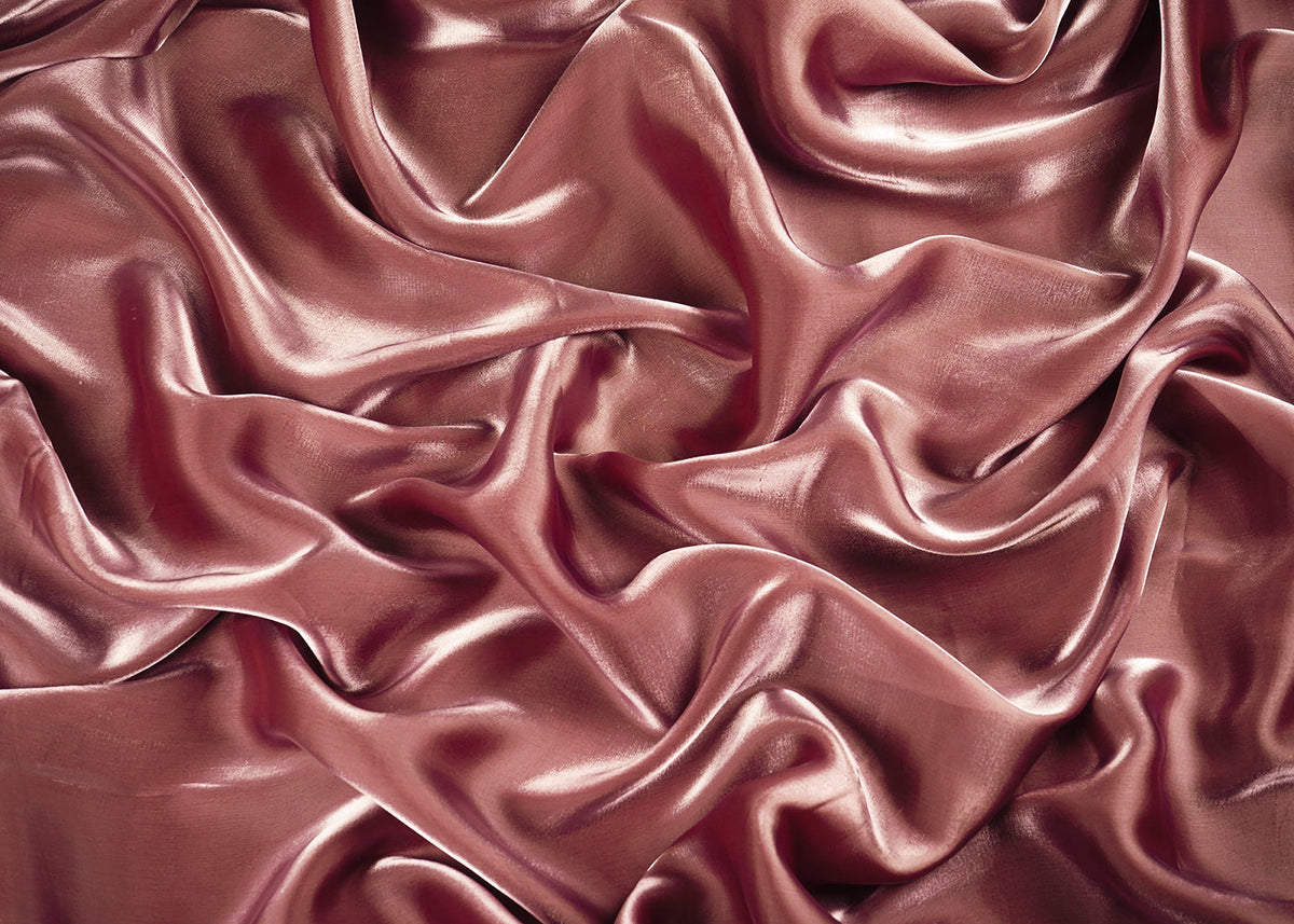 Light Maroon Colored Organza Satin Fabric 8634(101)
