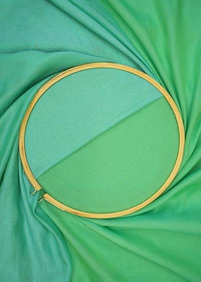 Parrot Green Coloured Barfi Silk Fabric | 9248(8)
