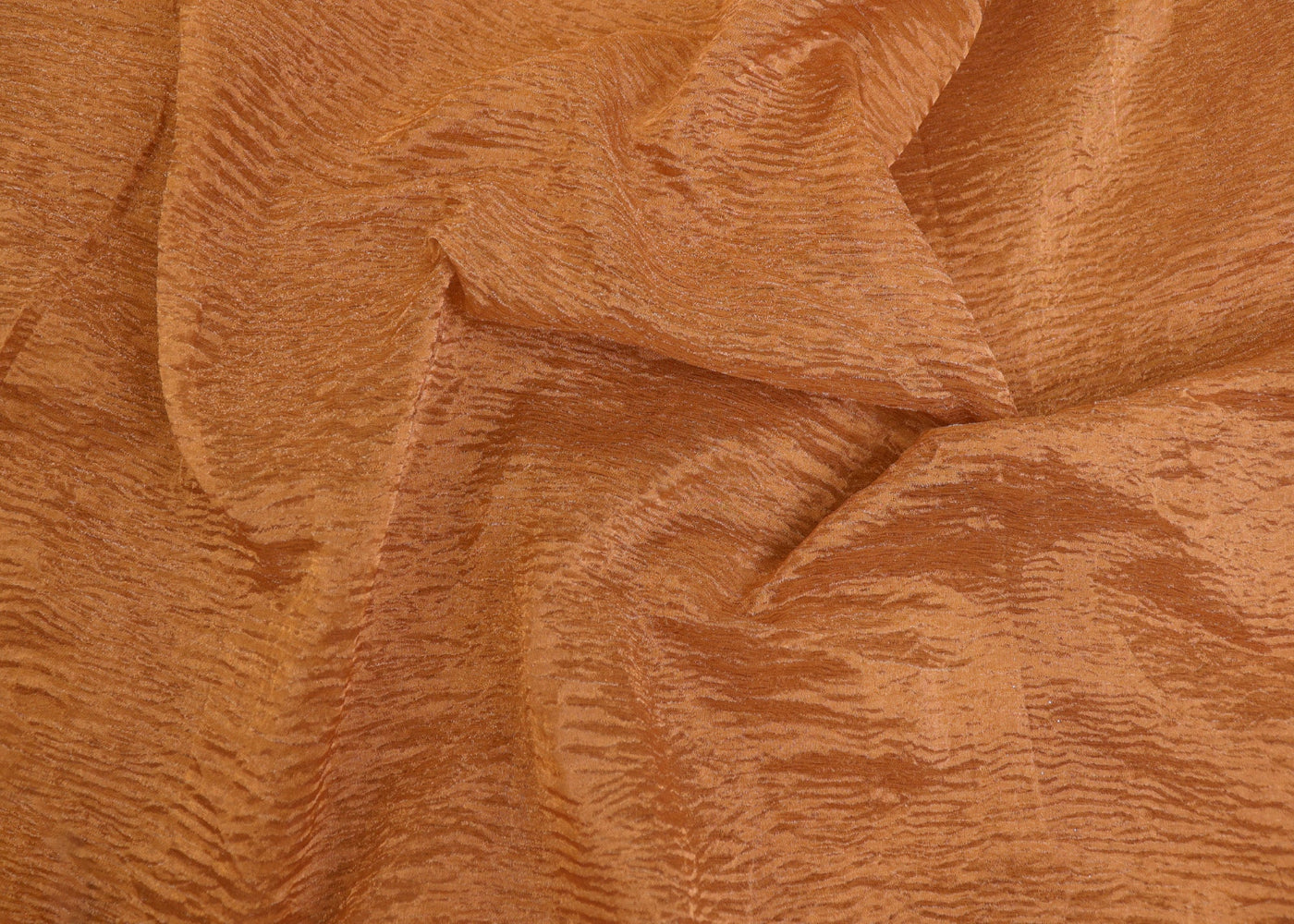 Dull orange crushed tissue with golden shimmer