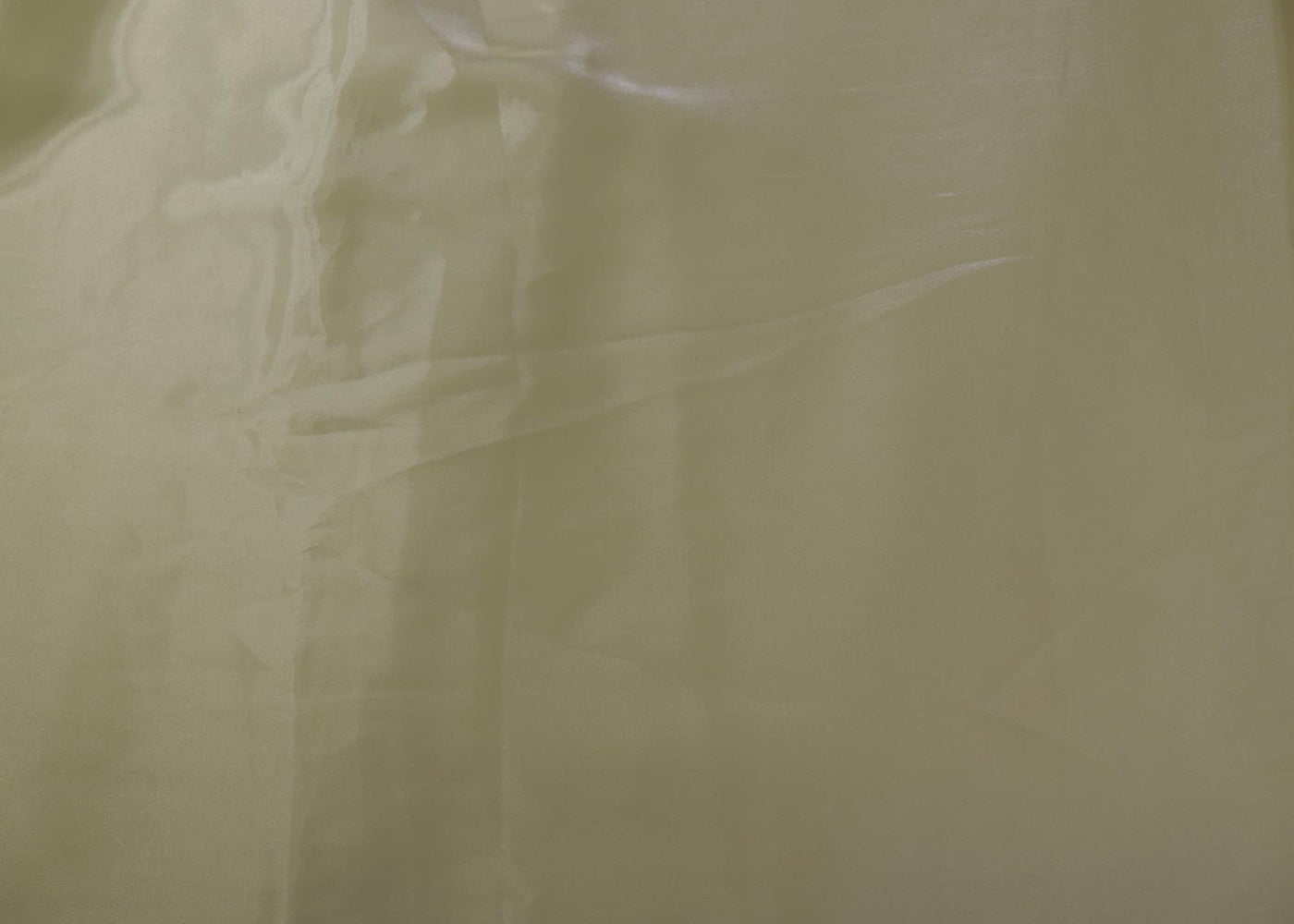 Pearl green coloured Organza Satin plain fabric