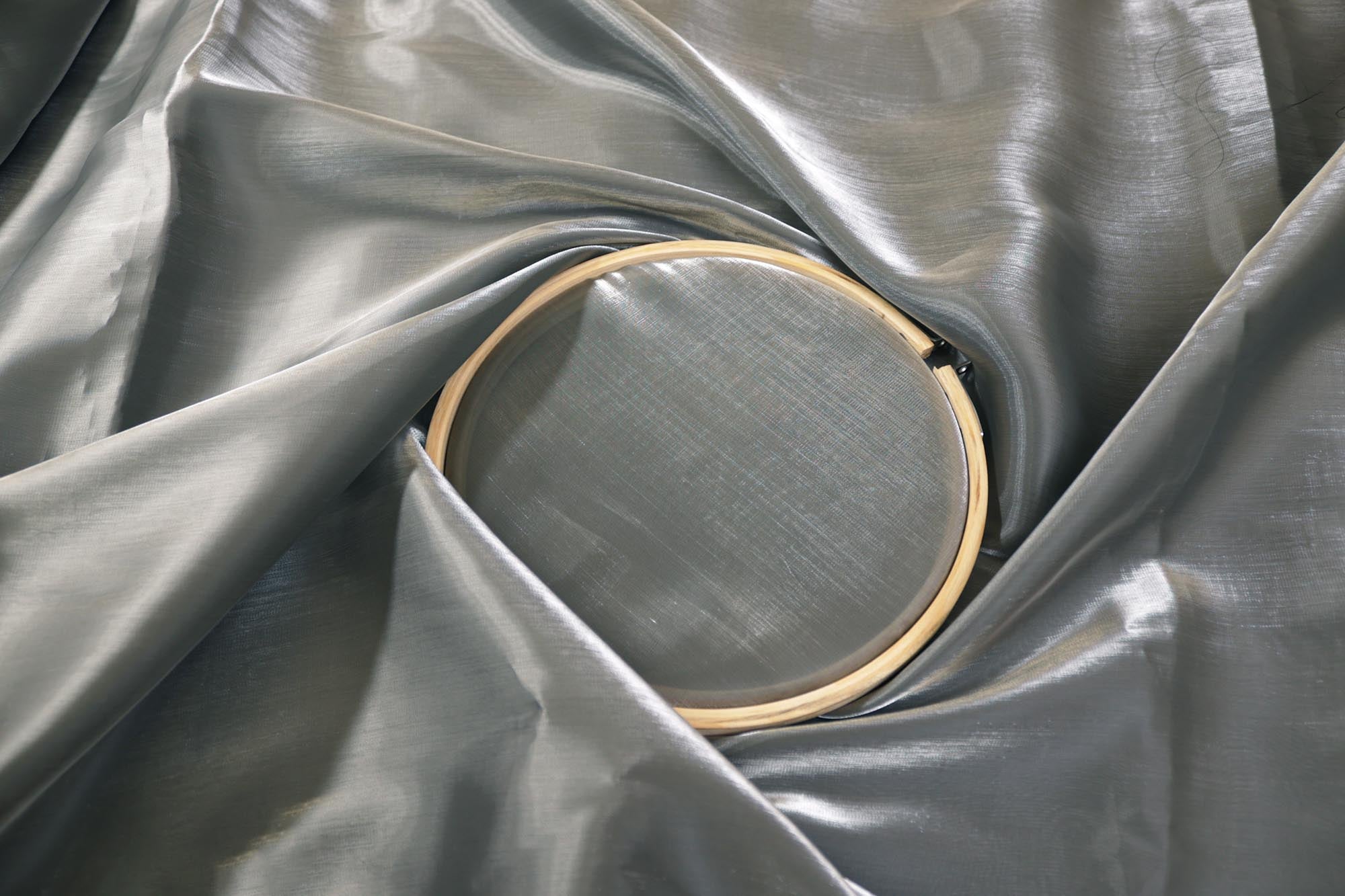 Grey coloured jimmy choo plain fabric- Paras Gallery Fabrics