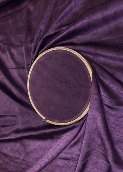 Purple Coloured Silk Crushed Texture Fabric 9271(3)