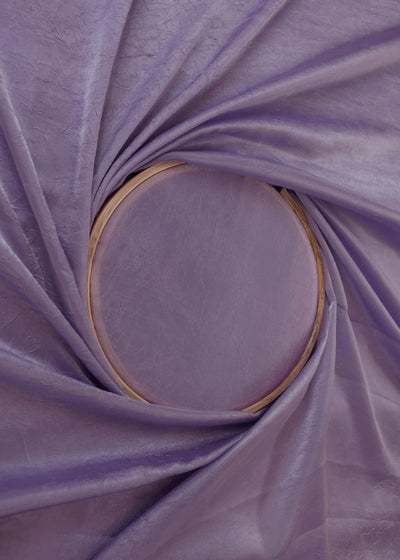 Lavender Coloured Silk Crushed Texture Fabric 9271(4)