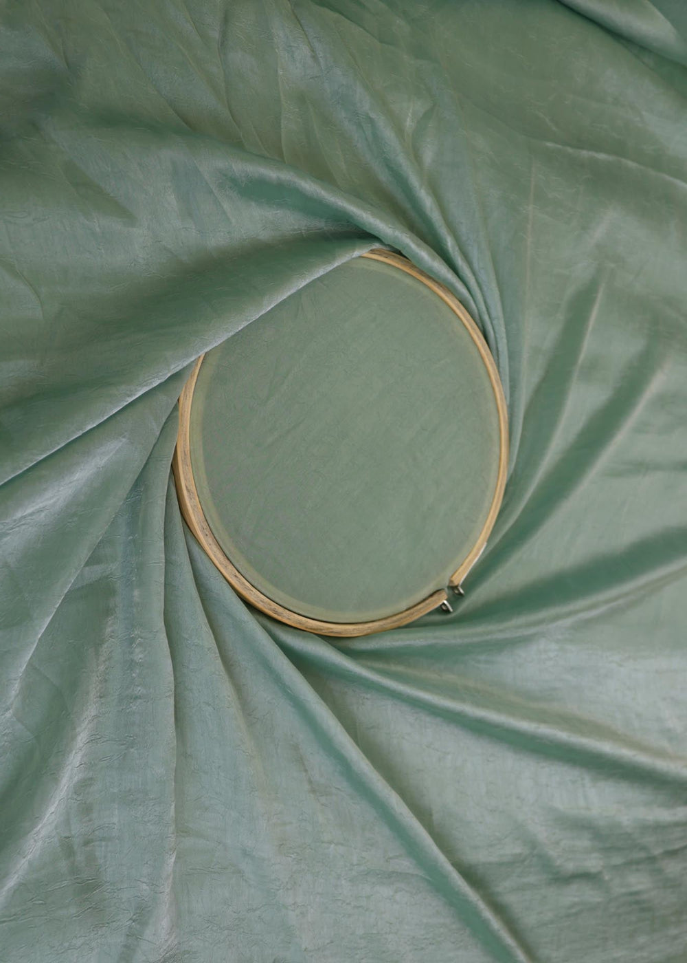 Sea-green-coloured-silk-crushed-texture-fabric-| -9271(6)