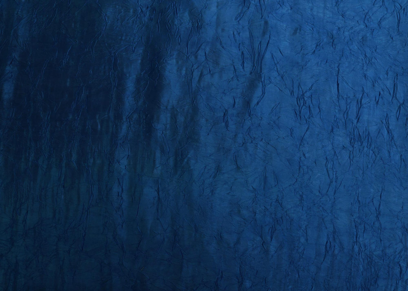 Peacock blue coloured silk crushed texture fabric
