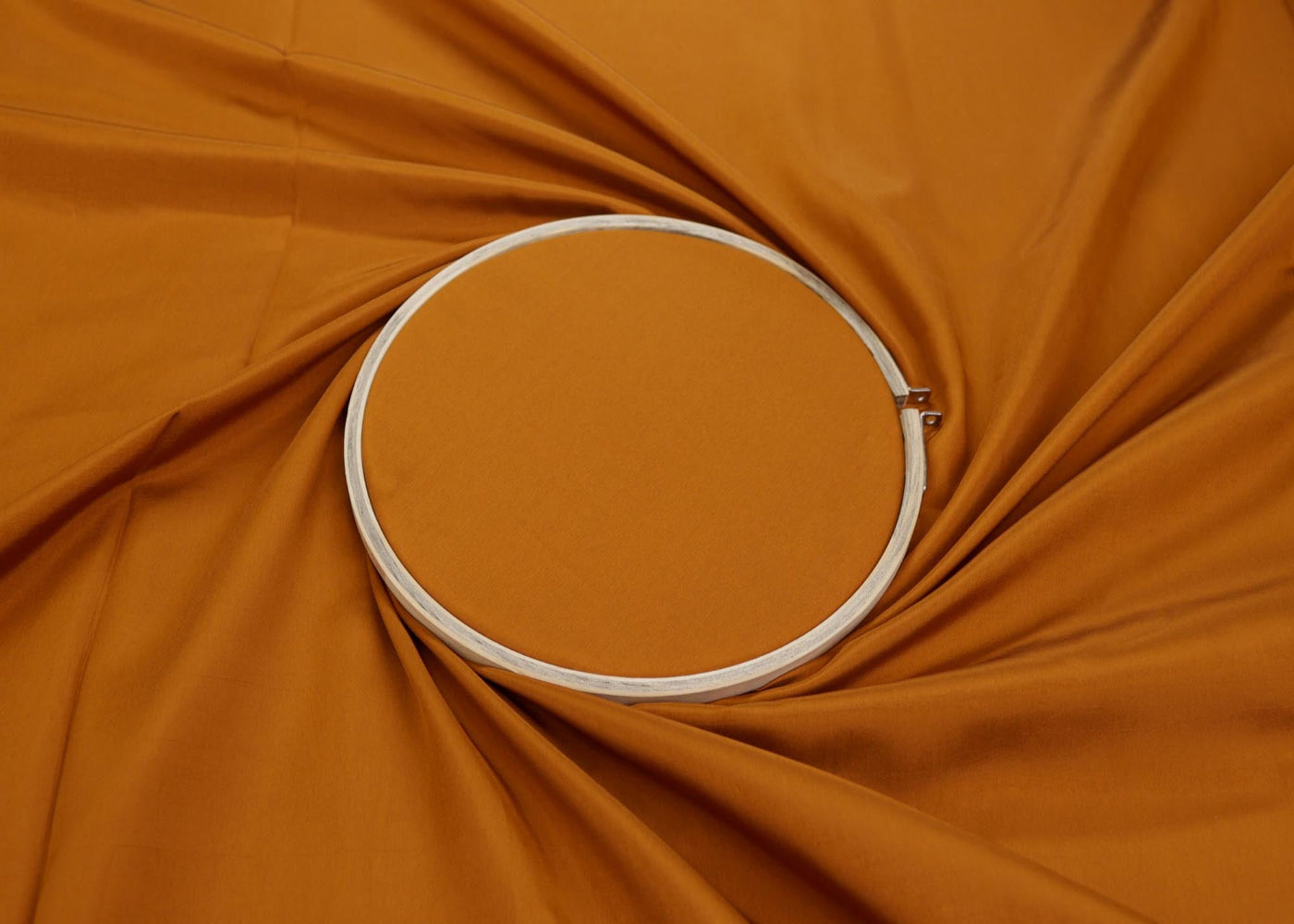 Mustard coloured habutai silk fabric