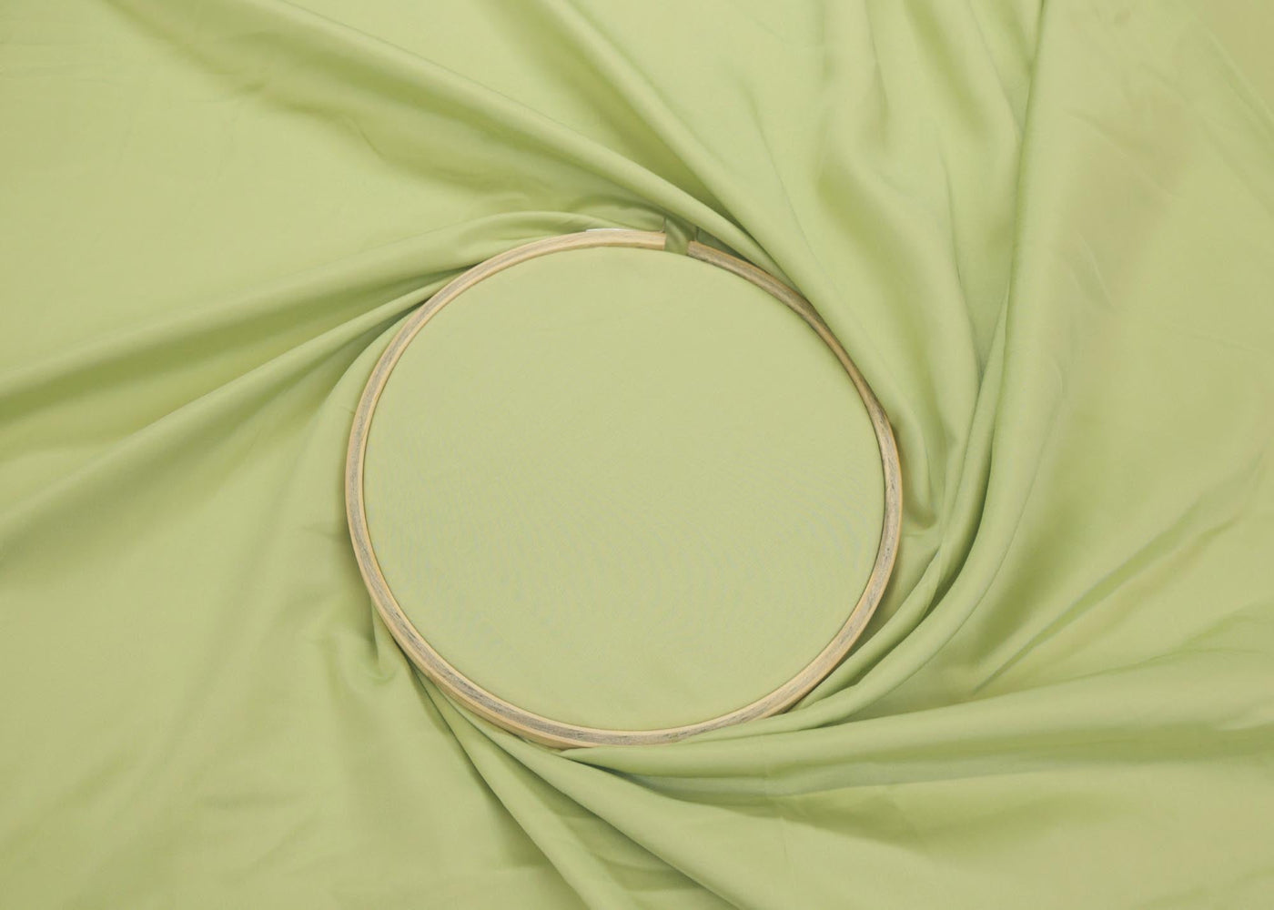 Pista green coloured habutai silk fabric