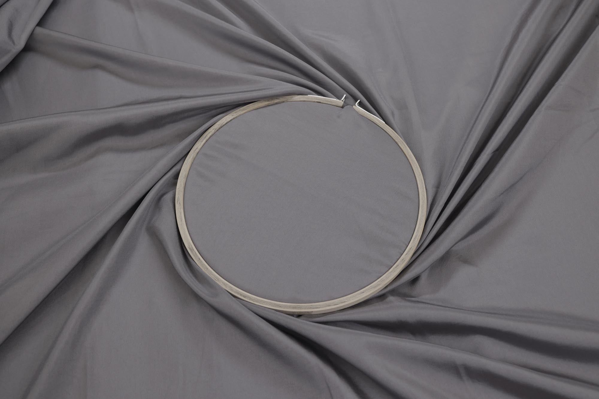 Blue grey coloured habutai silk fabric