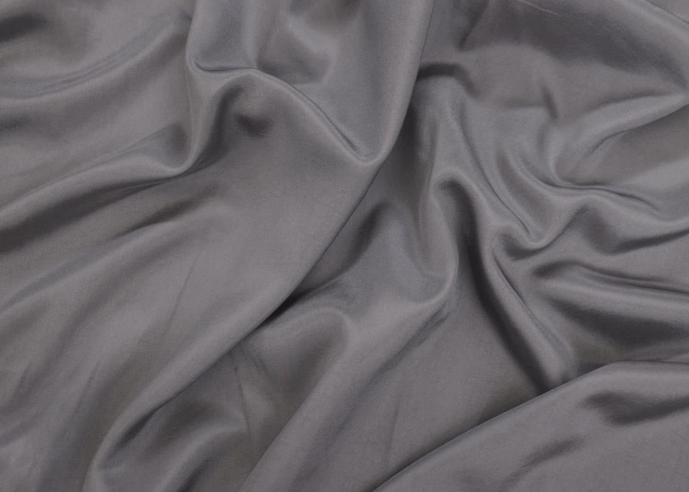 Blue grey coloured habutai silk fabric