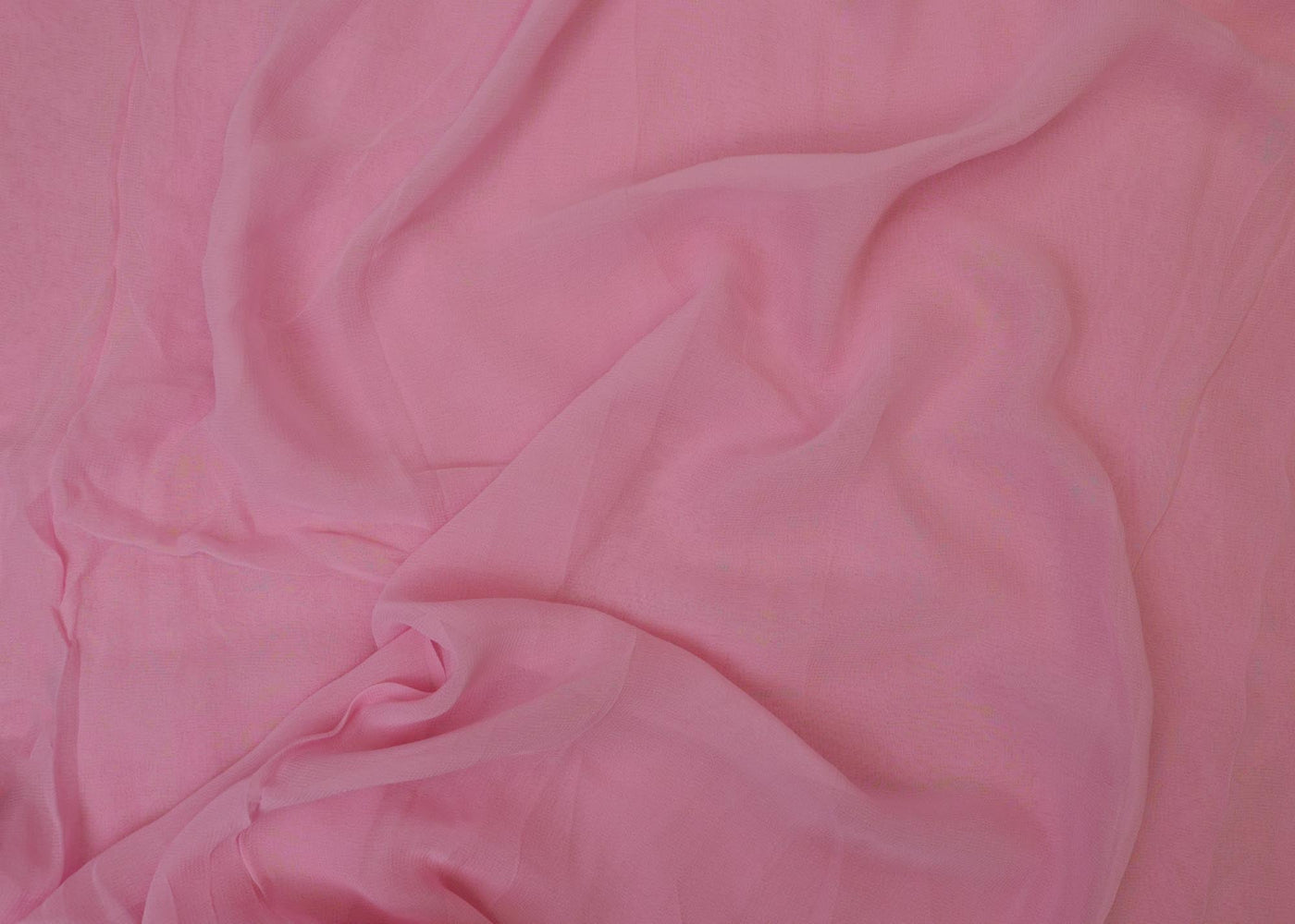 Pink plain georgette fabric