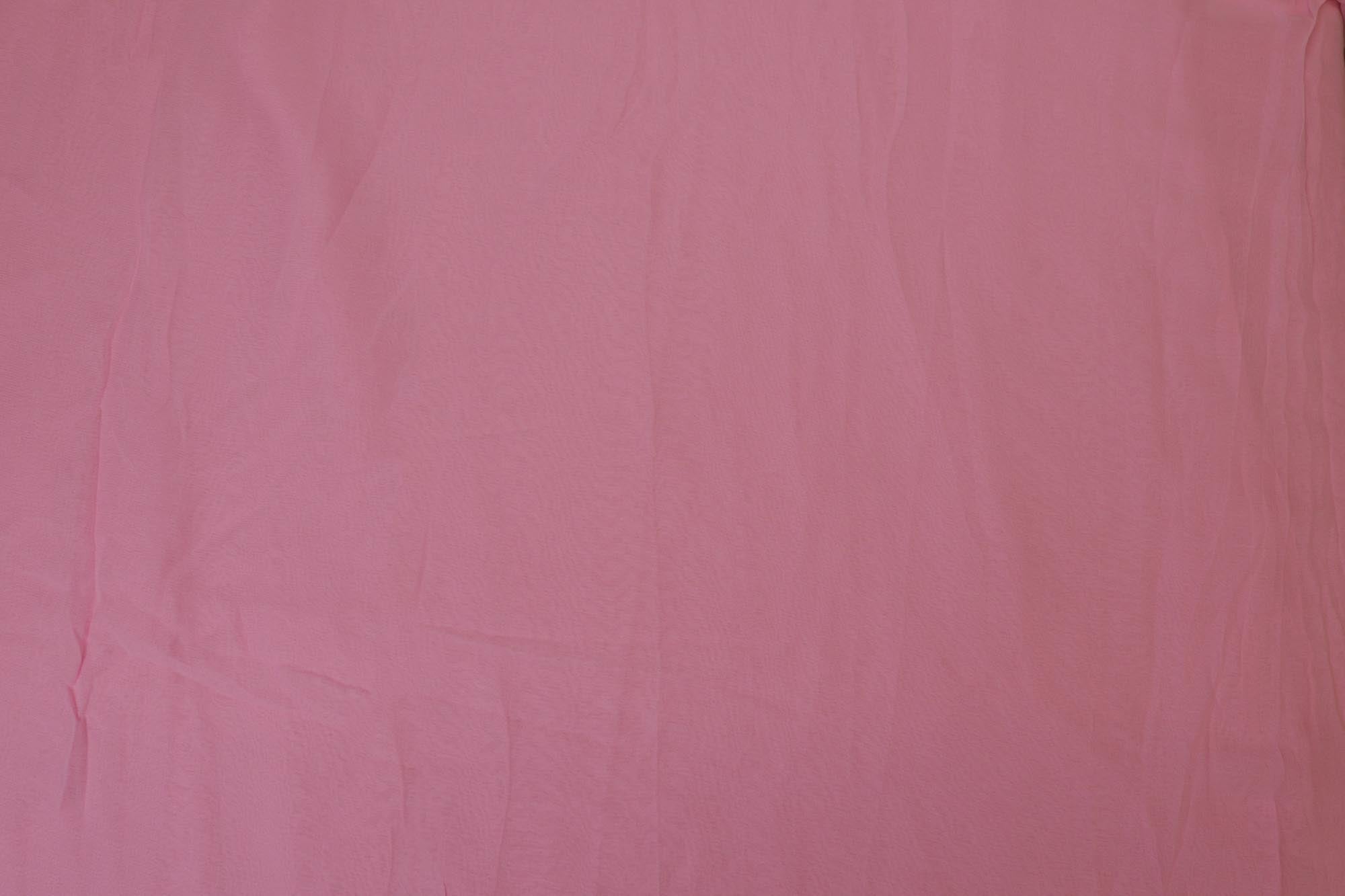 Pink plain georgette fabric