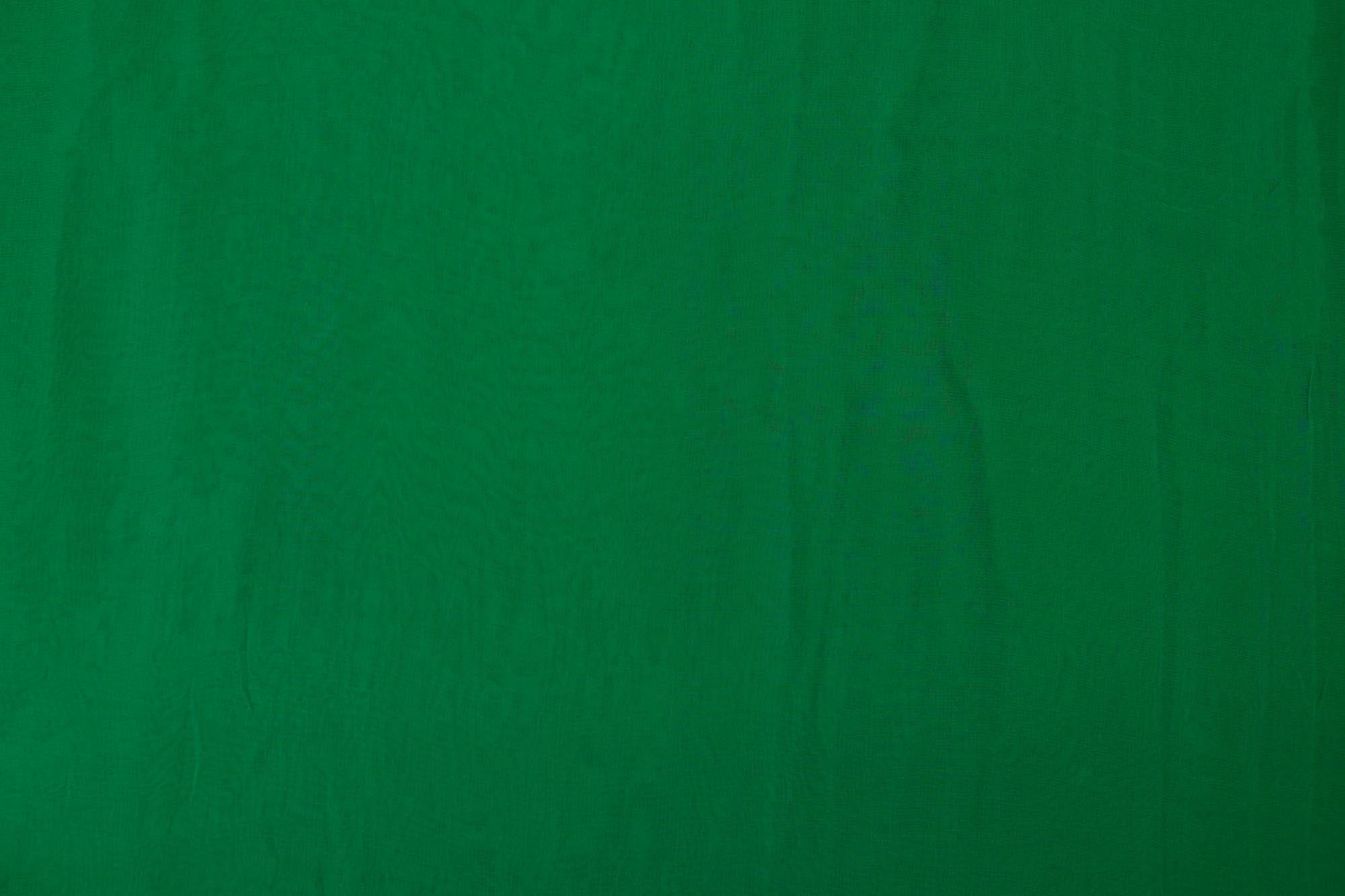 Green plain georgette fabric