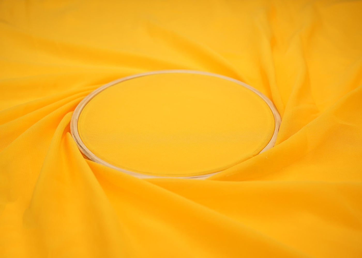 Bright Yellow Dyed Nova Georgette
