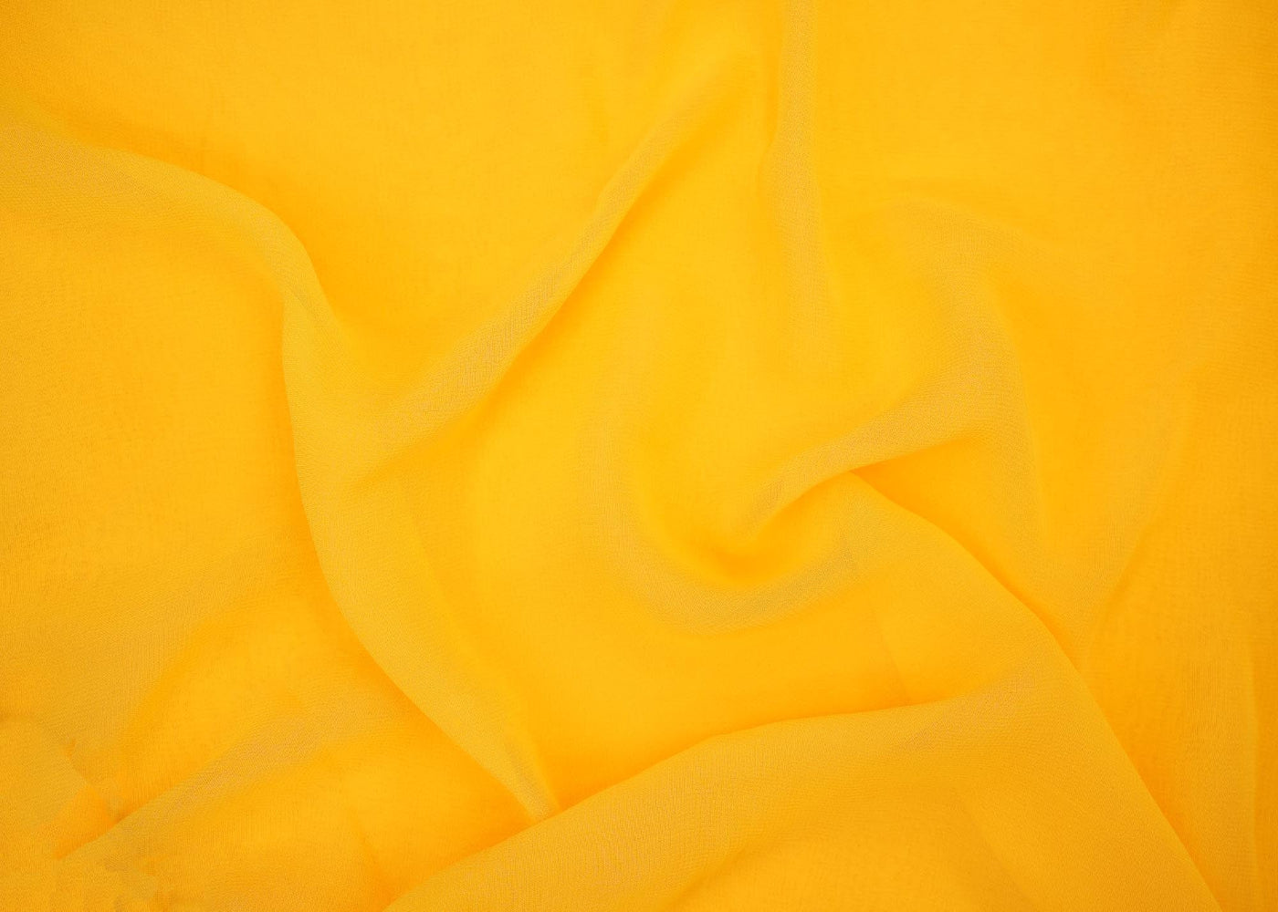 Bright yellow plain georgette fabric