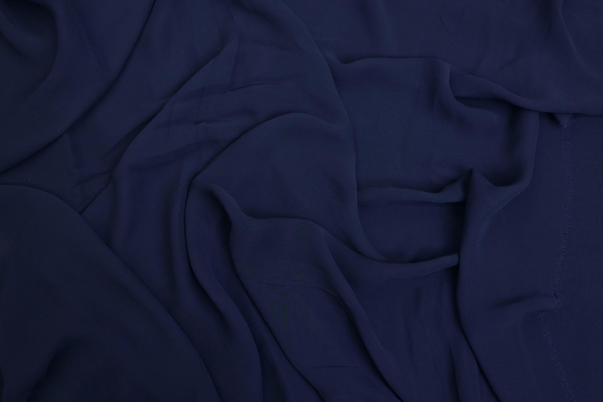 Navy blue plain georgette fabric