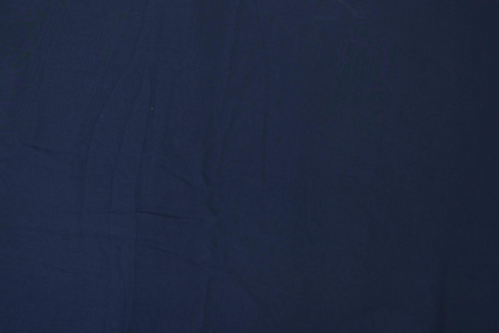 Navy blue plain georgette fabric