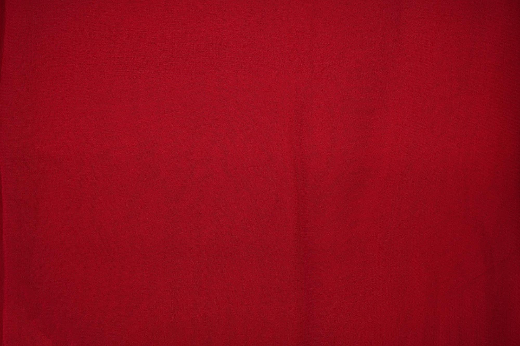 Apple red plain georgette fabric