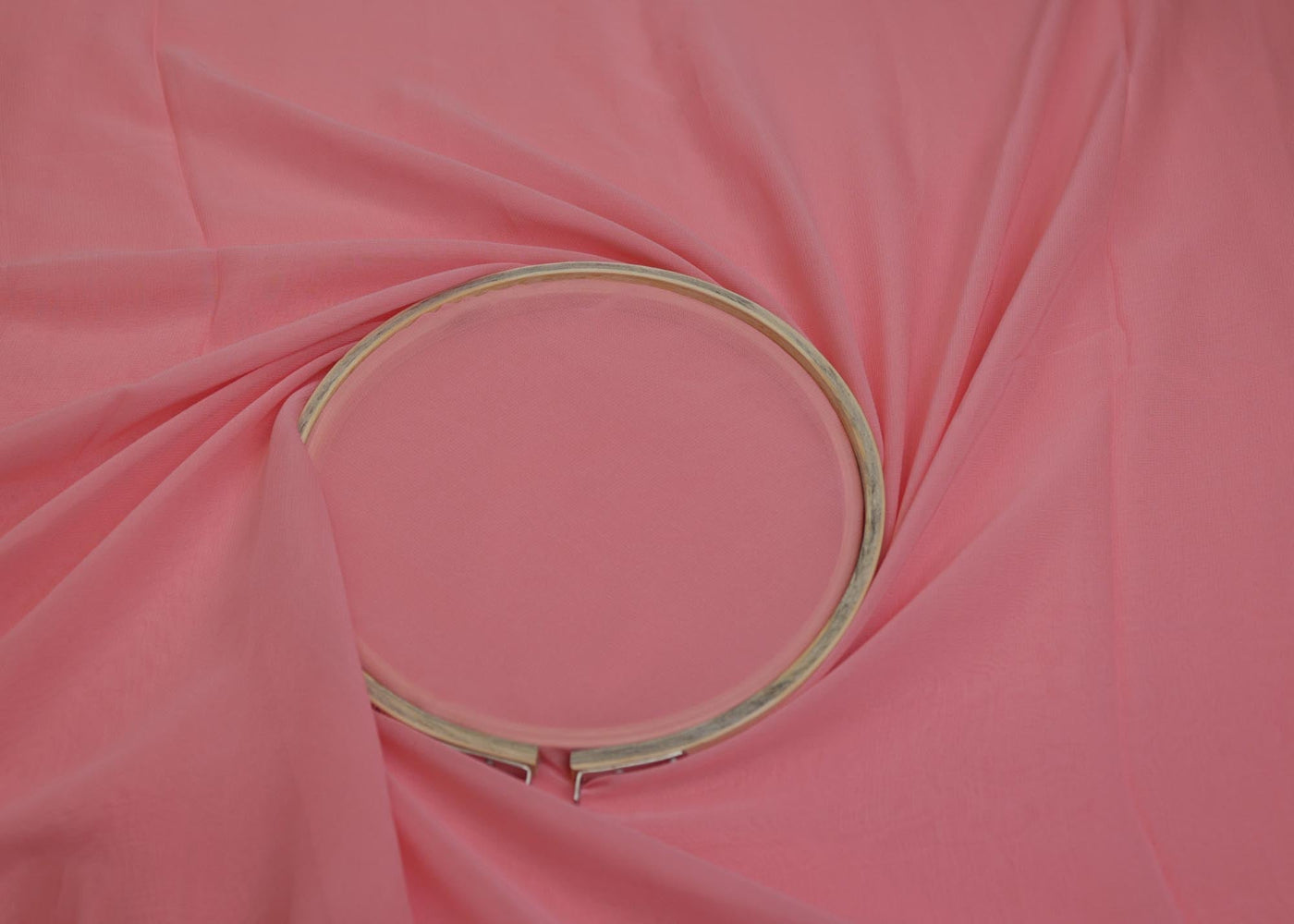 Pink plain georgette fabric- Paras Gallery Fabrics