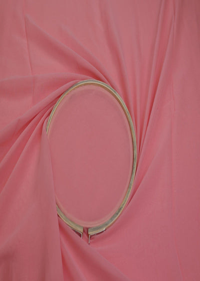 Pink plain georgette fabric 9293(39)
