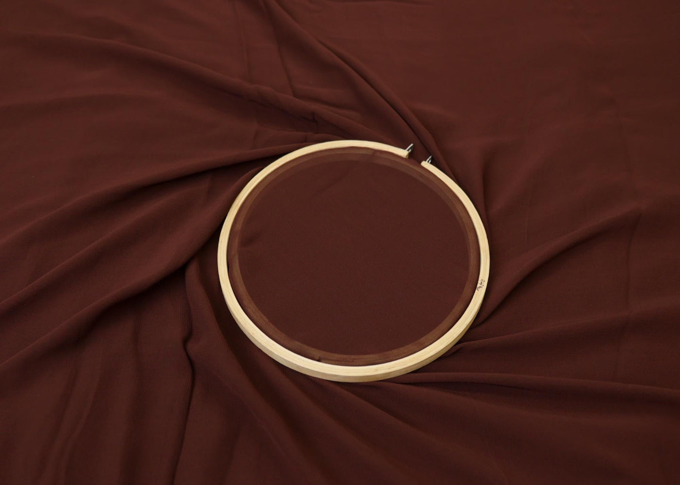 Coffee brown plain georgette fabric- Paras Gallery Fabrics