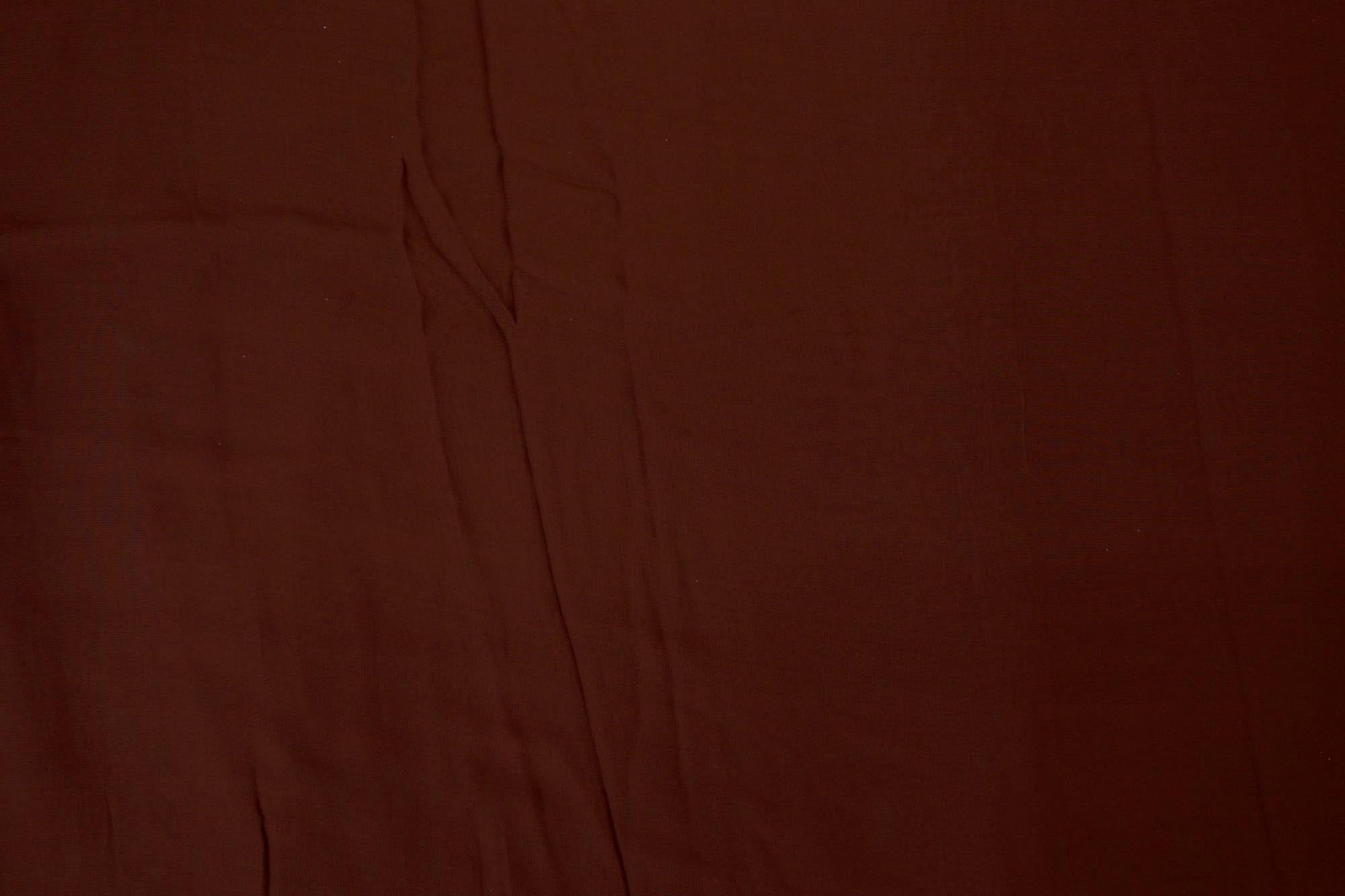 Coffee brown plain georgette fabric