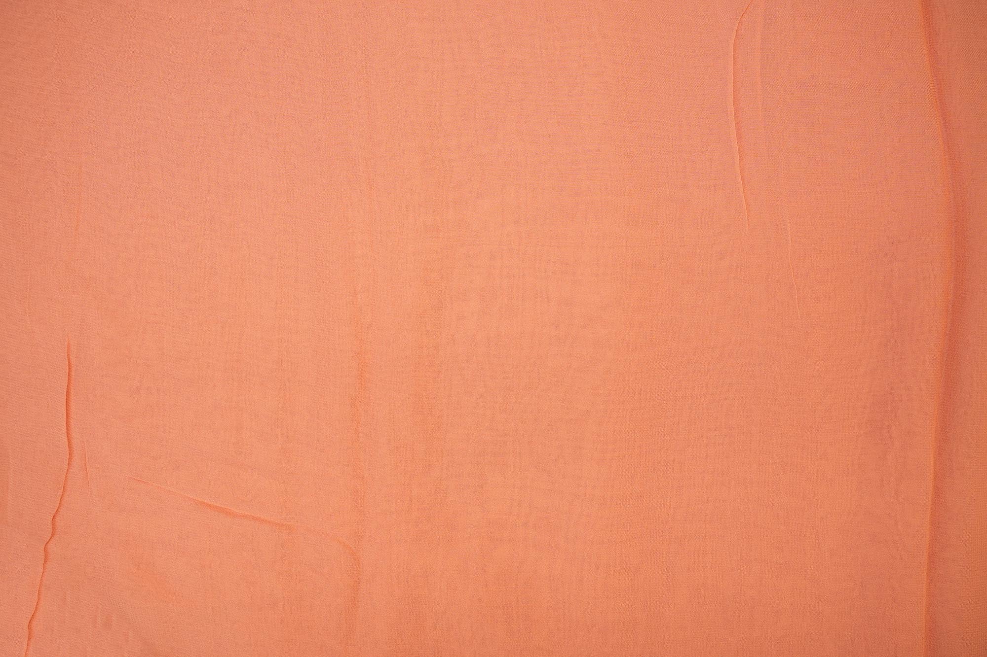Peach plain georgette fabric
